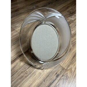 Home Beautiful Glass Oval Picture Frame 7x5 Clear Frosted Swirl Design